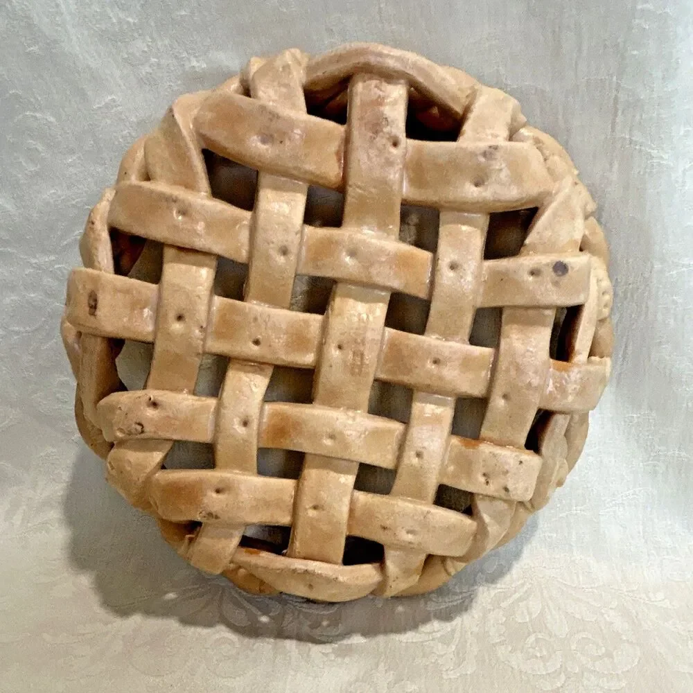 Vintage Italian Woven Ceramic Basket Bowl 9.5